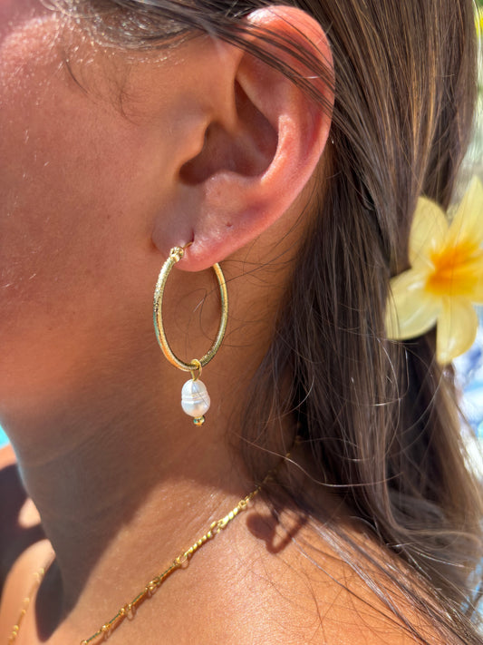 Pearl Hoops