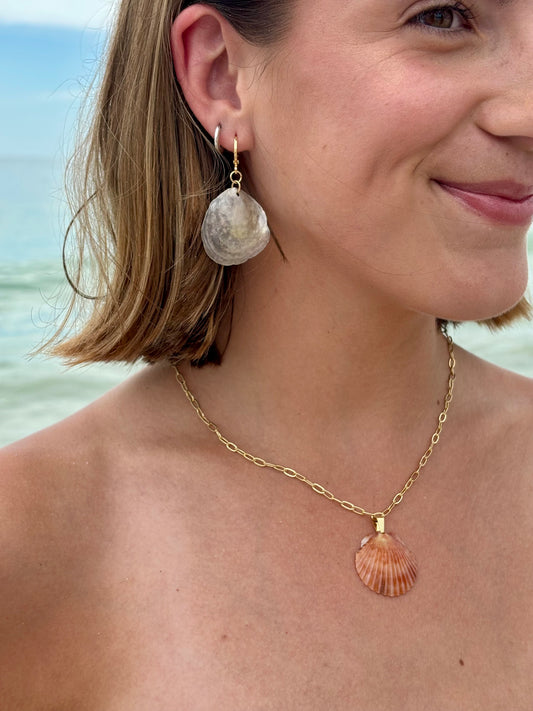 Shimmer Shell Earrings